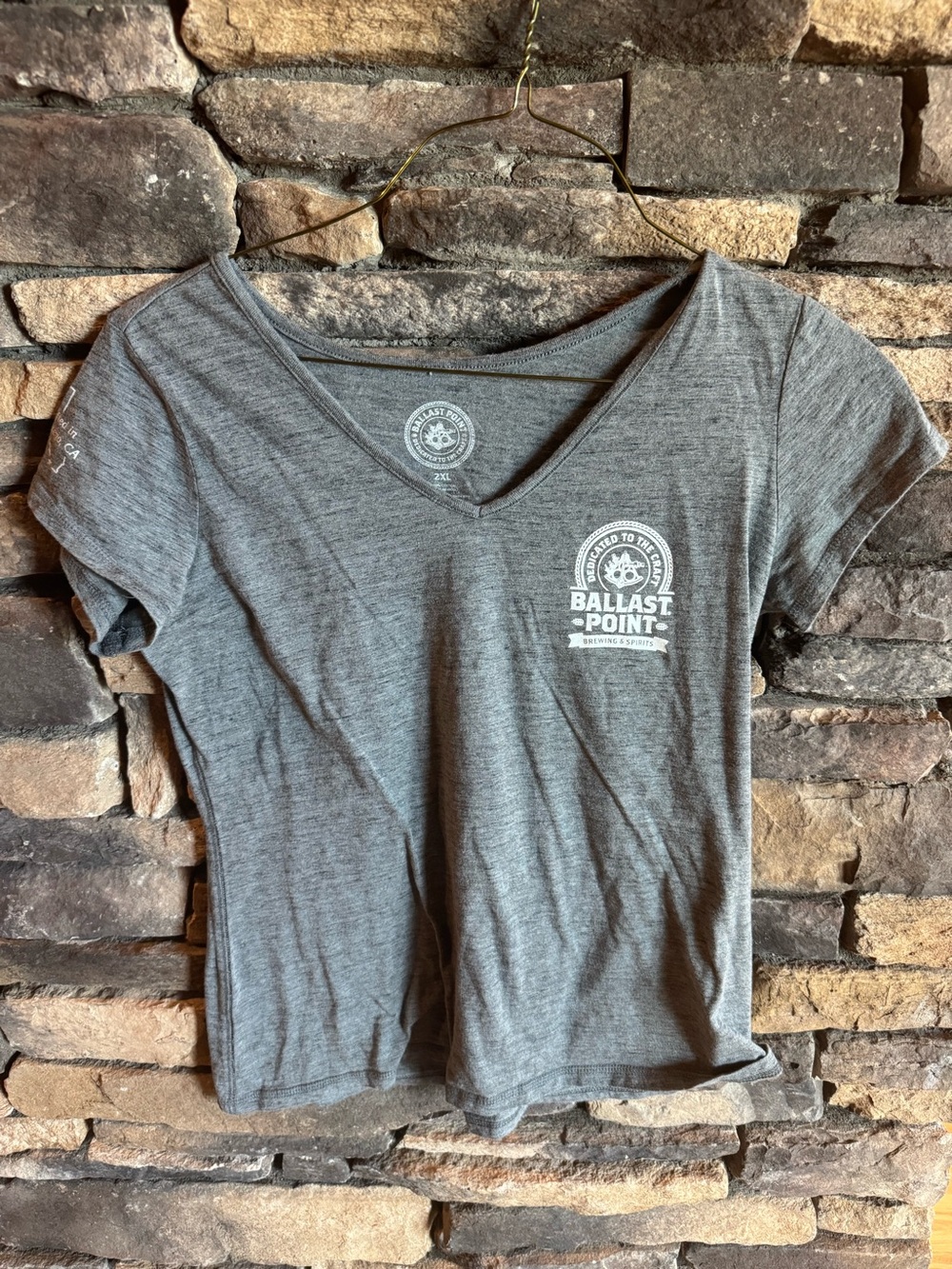 Women's Gray Ballast Point V-Neck Tee